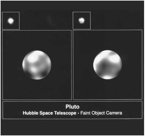 A view of Pluto from the Hubble Telescope. (© NASA/Roger Ressmeyer/Corbis. Reproduced by permission.)
