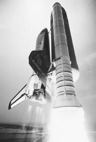 OXIDATION-REDUCTION REACTIONS FUEL THE SPACE-SHUTTLE AT TAKE-OFF. (Corbis. Reproduced by permission.)