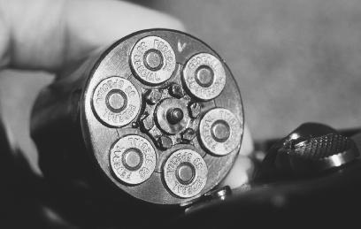 BECAUSE OF THEIR DESIGN, THE BULLETS IN THIS.357 MAGNUM WILL COME OUT OF THE GUN SPINNING, WHICH GREATLY INCREASES THEIR ACCURACY. (Photograph by Tim Wright/Corbis. Reproduced by permission.)