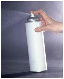 An aerosol spray can. (Reproduced by permission of Field Mark Publications.)