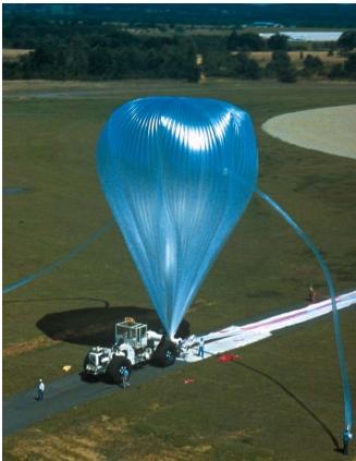 A weather balloon being inflated. (Reproduced by permission of National Center for Atmospheric Research.)