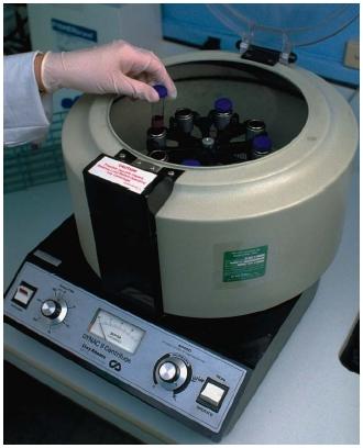 A centrifuge. (Reproduced by permission of Photo Researchers, Inc.)