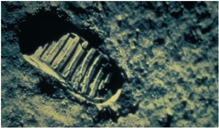 The first footprint on the moon. (Reproduced by permission of National Aeronautics and Space Administration.)