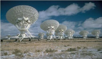 Very large array (VLA) radio telescopes in Socorra, New Mexico. (Reproduced by permission of JLM Visuals.)