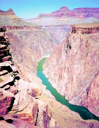 Inner gorge of the Grand Canyon, located in northwestern Arizona. Carved by the power of the Colorado River, the canyon stretches for 277 miles. PHOTOGRAPH REPRODUCED BY PERMISSION OF HENRY HOLT AND COMPANY.