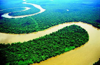 The meandering Tigre River, Argentina. PHOTOGRAPH REPRODUCED BY PERMISSION OF THE CORBIS CORPORATION.