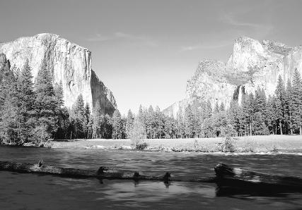 Yosemite Valley, seven miles long and one mile across, was formed during six key geologic stages that occurred over millions of years. PHOTOGRAPH REPRODUCED BY PERMISSION OF THE CORBIS CORPORATION.