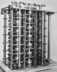 This recent reproduction of Babbages Difference Engine performs mathematical calculations accurate to thirty-one digits.