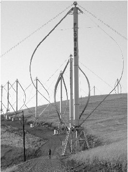 Technologically advanced wind machines like the eggbeater windmill are extremely efficient.