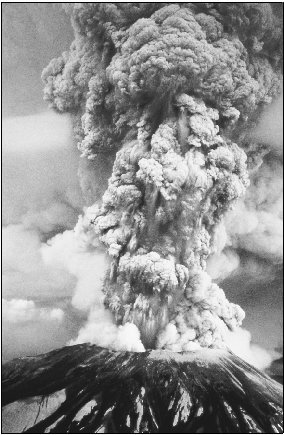 When the heat of the earths mantle forces the mantle to break through the crust, dramatic volcanic eruptions can result.