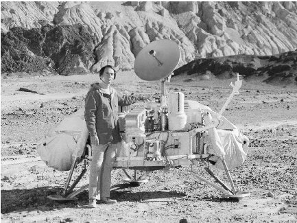 Author and astronomer Carl Sagan (shown here with a Viking model) was part of the team that sent Viking 1 to Mars in July 1976.