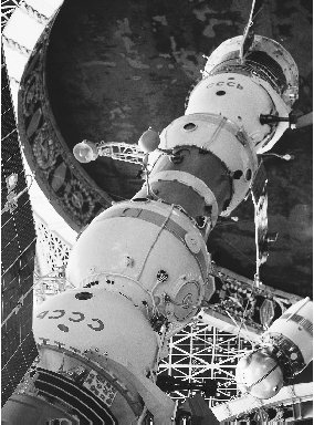 Launched April 23, 1971, the Soviet Unions Salyut I was the first space station to orbit Earth. Soviet cosmonauts docked with the station two days later.