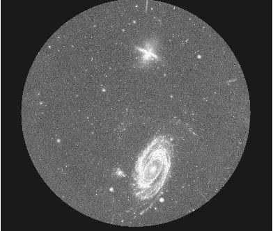 GALEX, a satellite telescope, provided this image of two distant galaxies in 2003. GALEX is providing astronomers with a comprehensive map of the universe.